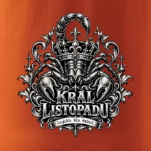 Král listopadu královský štír a koruna