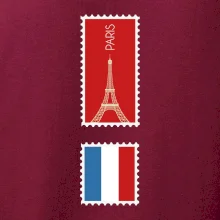 Paříž známka barevná