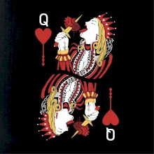 Srdcová Královna kreslená (Pecka Design)