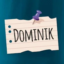 Papírek se jmenovkou - prso - vlastní jméno