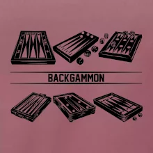 Backgammon černý set