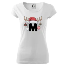 Vanoční rodinná trička - písmeno a čepice