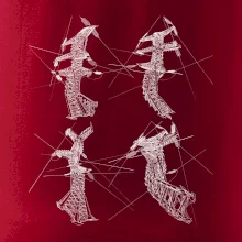 Zkroucený stožár vysokého vedení