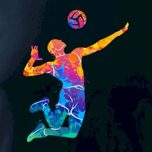 Volejbalista splash s míčem