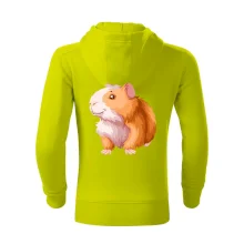 Morče - kreslené, bílo oranžové