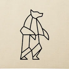 Geometrie lední medvěd stojící