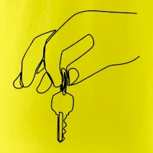 Klíče a ruka jedním tahem