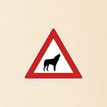 Dopravní značka - Pozor vlk