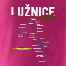 Mapa řeky Lužnice