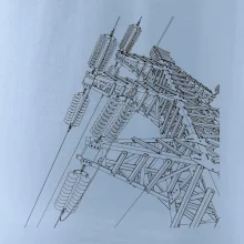 Nákres stožáru vysokého napětí