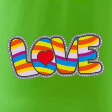 Love nápis duhový