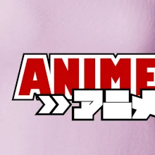 Anime nápis červený