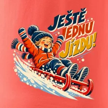 Rodinná vánoční trička - Ještě jednu jízdu dítě sáňkování