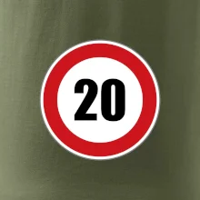 Dopravní značka - omezení rychlosti 20