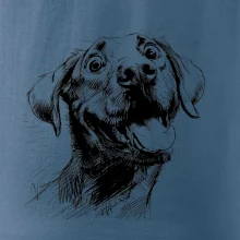 Černobílá karikatura Labrador světlý