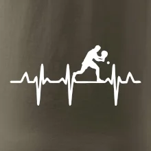 EKG stolní tenista stojící