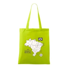 Brazílie mapa s názvy regionů