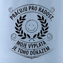 Pracuju pro radost. moje výplata je toho důkazem