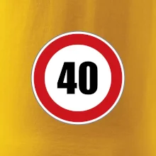 Dopravní značka - omezení rychlosti 40 Dopravní značka - omezení rychlosti 40