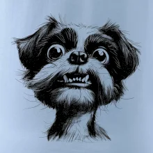 Černobílá karikatura Ši-tzu