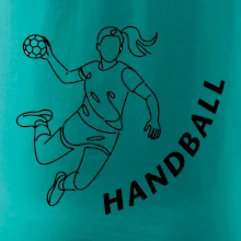 Handball nápis šikmo