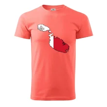 Mapa Malta s vlajkou