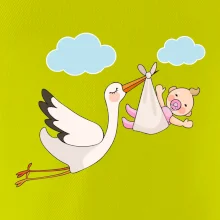 Čáp čekáme miminko - holka