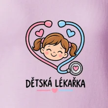 Dětská lékařka - holčička v srdci ze stetoskopu