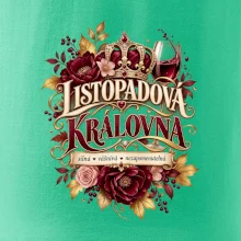Listopadová královna s vínem a květinami