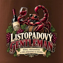 Listopadový gentleman se sklenkou červeného vína