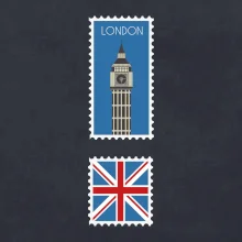 Londýn známka barevná