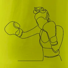 Žena boxerka jedním tahem