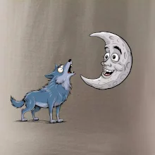 Parové triko - Vlk a měsíc