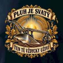 Posvátný pluh s pšeničnou svatozáří
