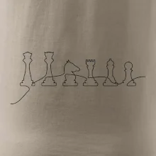 Šachové figurky v řadě - obrys