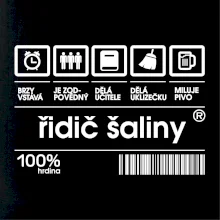 Čárový kód - řidič šaliny