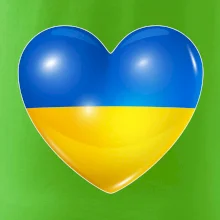 Ukrajina srdce vlajka
