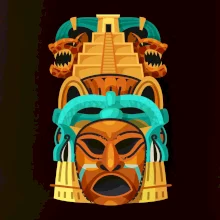 Mayové maska s pyramidou