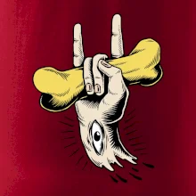 Rocková ruka kost a oko