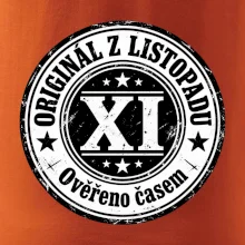 Originál z listopadu černobílá pečeť XI