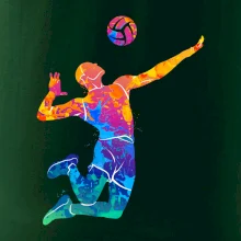 Volejbalista splash s míčem