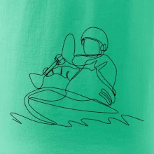 Kajak na vodě jedním tahem