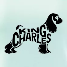 Kavalír king Charles španěl nápis v těle