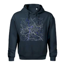 Praha - Mapa s vodními toky