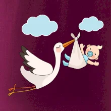 Čáp čekáme miminko - kluk