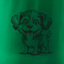 Lagotto romagnolo karikatura vypláznutý jazyk