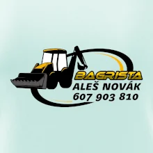 Bagrista v kruhu - vlastní nápis