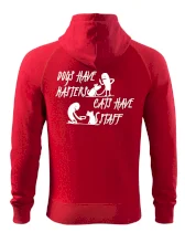 Dogs have masters, cats have staff