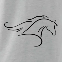 Kůň - bežící silueta hlavy