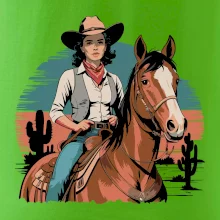 Cowgirl vintage na koni